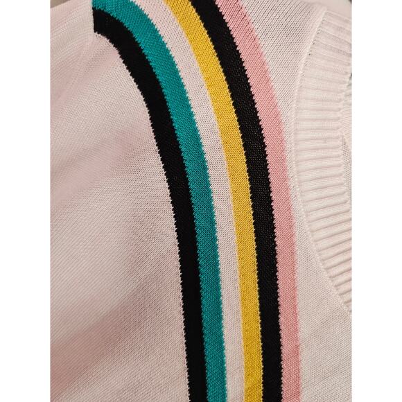 NWOT TOPSHOP VARSITY DIAGONAL STRIP SWEATER LADIES 12 LARGE - Picture 5 of 5